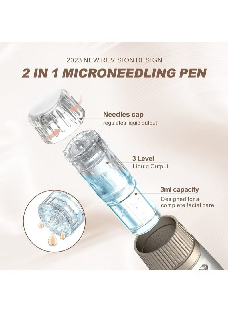 Hydra. Pen Dr.Pen H3 Hydra Pen Microneedling Pen: Professional Automatic Serum Wireless Microneedling with 6 Cartridges - Skin Pen for Face & Body & Hair Growth  - Image 2