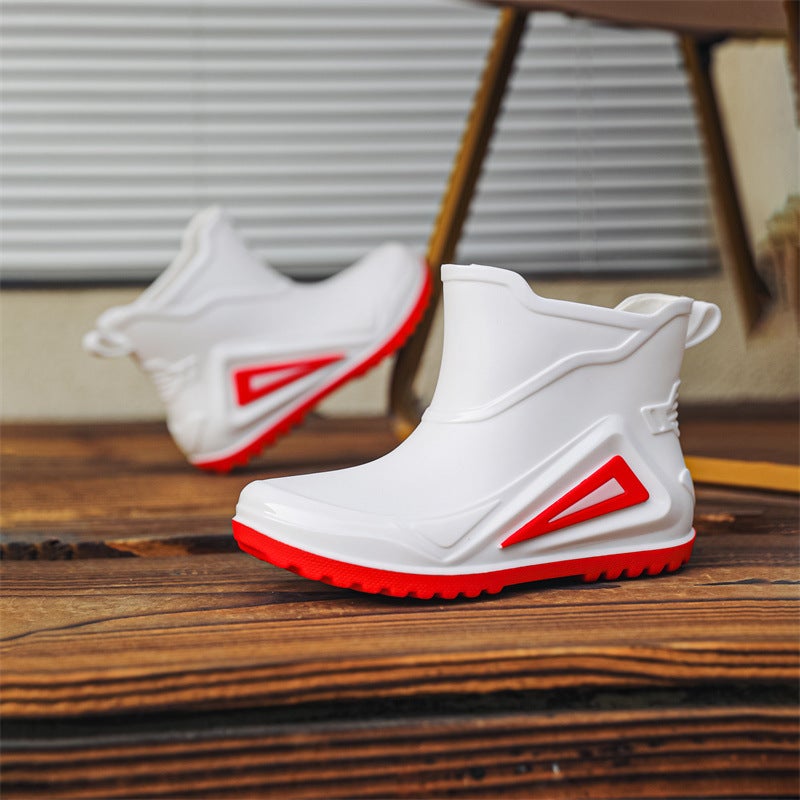 Fashion Motorcycle Style Cool Children'S Rain Boots Outdoor Wear Versatile Comfortable Parent-Child Shoes Outdoor Camping Waterproof Shoes Men And Women - Image 4