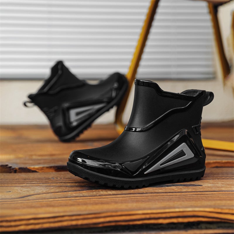 Fashion Motorcycle Style Cool Children'S Rain Boots Outdoor Wear Versatile Comfortable Parent-Child Shoes Outdoor Camping Waterproof Shoes Men And Women - Image 3