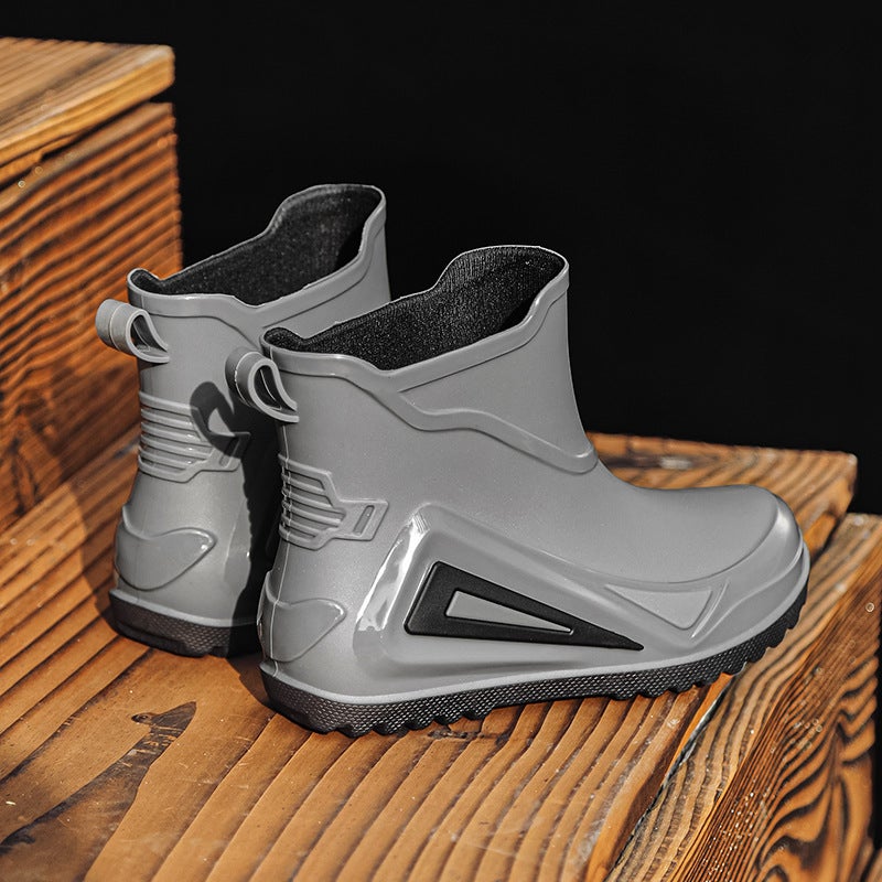 Fashion Motorcycle Style Cool Children'S Rain Boots Outdoor Wear Versatile Comfortable Parent-Child Shoes Outdoor Camping Waterproof Shoes Men And Women - Image 5