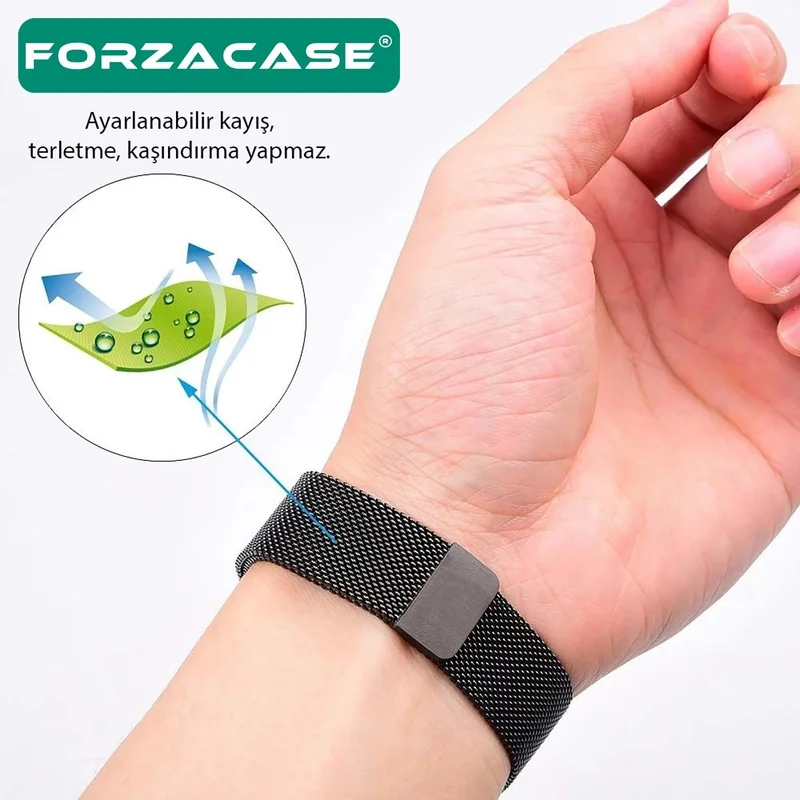 Forzacase Metal Magnetic Strap Compatible with Xiaomi Redmi Watch 5 Active - FC096