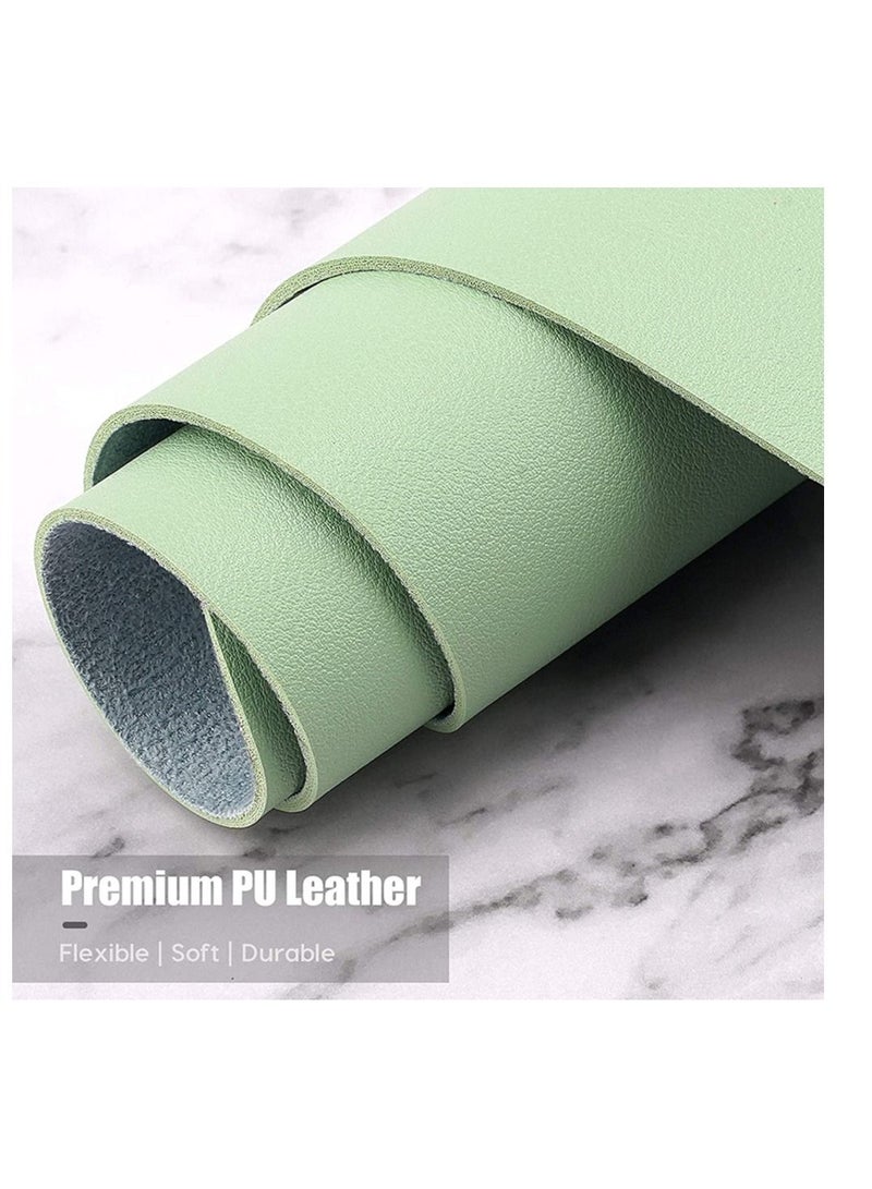 SYOSI Desk Pad, PU Leather Mouse pad Desk mat, Microfiber Desk pad Mouse pad, Waterproof Desk Mat for Desktop, Laptop Keyboard Mat, Non-Slip Desk Writing Pad for Office, Lake Green (11.8''X23.6'') - Image 5