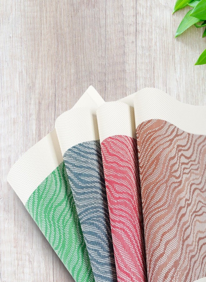 Lellow Woven Vinyl Stylish Washable Dining Table Placemats - (Anchor Grey, Pack of 12) - Image 3