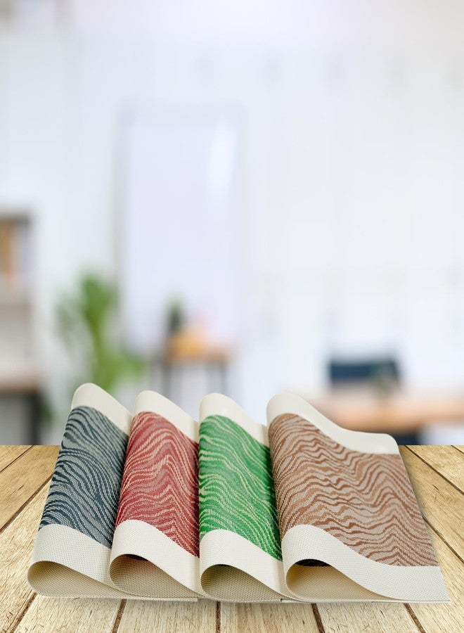 Lellow Woven Vinyl Stylish Washable Dining Table Placemats - (Anchor Grey, Pack of 12) - Image 5