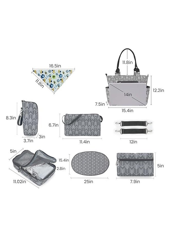 LO.BABY.VE 6-piece set Diaper Tote Set, Baby Essentials with Multifunctional Diaper Bags, Bottle & Mesh Bag  - Image 3