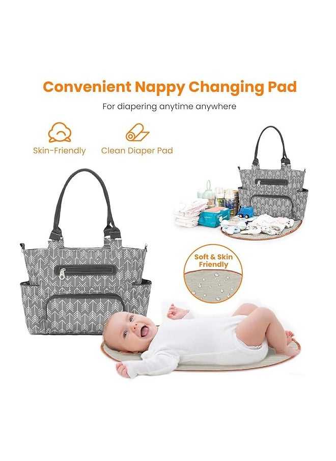 LO.BABY.VE 6-piece set Diaper Tote Set, Baby Essentials with Multifunctional Diaper Bags, Bottle & Mesh Bag  - Image 4