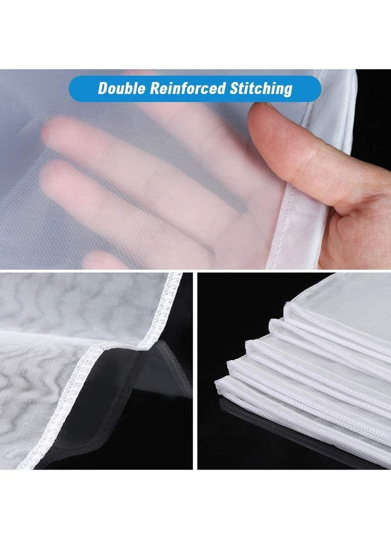 SYOSI Nylon Straining Bag, Reusable Cold Brew Coffee Cheese Cloths Strainer, Fine Mesh Food Strainer Bag, Strain Tea Pulp Juice Food Nut Milk Filter Bag(15.7” x 15.7”, 8 Packs)  - Image 5