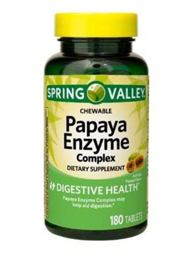 SPRING VALLEY Chewable Papaya Enzyme Complex Tablets, 180 Count - (2 Pack) - Image 5