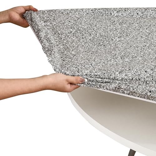 Walrus Round Vinyl Fitted Tablecloth with Flannel Backing Elastic Edge Design Table Cover Waterproof Oil-Proof PVC Table Cloth Stain-Resistant Best for 37"-44" Round - Image 3