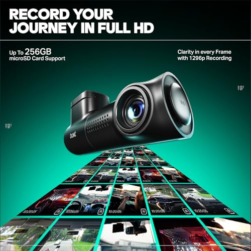 Boat 2026 Launch Hive Dashcam E1, 1296P Full HD Recording, G-Sensor Emergency Recording, Loop Recording, Low Light Vision, Wide Angle FOV, Built-in Wi-Fi, Mic, Speaker, App Support (Space Black) - Image 3