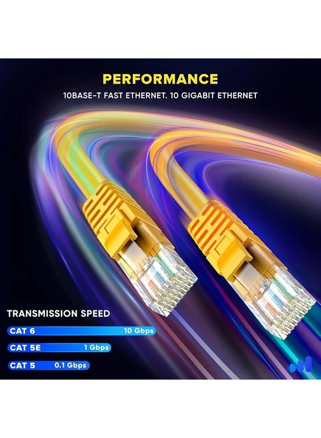 كابل إيثرنت Cat6 19 69 بوصة 5 حزم عالي السرعة RJ45 للمكتب المنزلي والخادم - Image 4