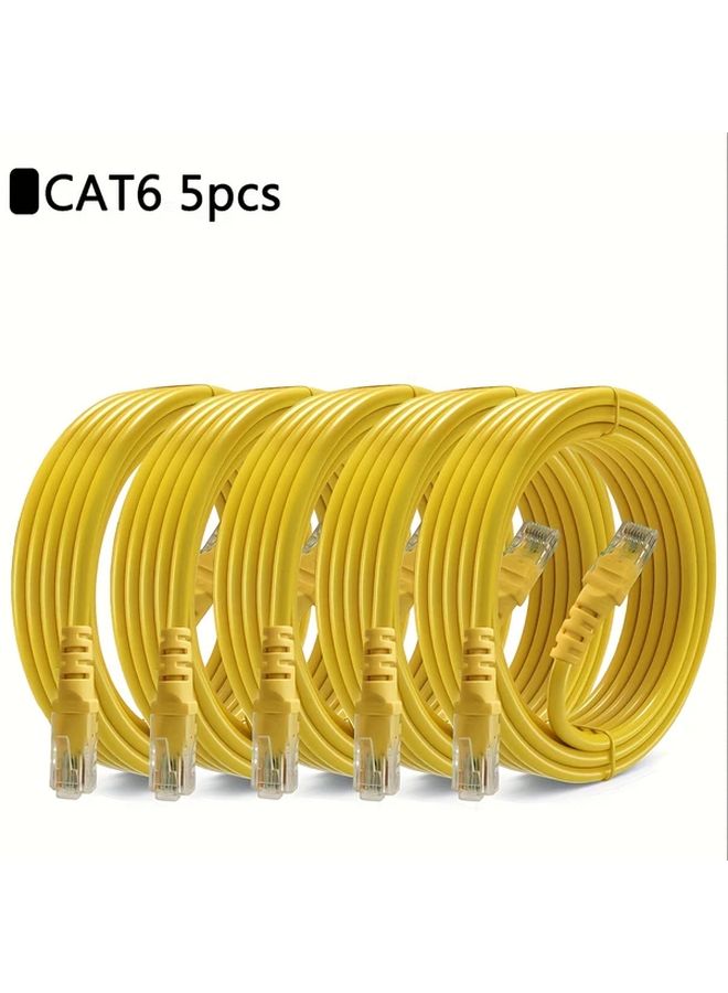 كابل إيثرنت Cat6 19 69 بوصة 5 حزم عالي السرعة RJ45 للمكتب المنزلي والخادم - Image 1
