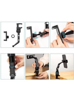 Velliw Adjustable Car Rearview Mirror Phone Holder Multi-Function Navigation Acrobat Vehicle Desk Holder  - Image 5