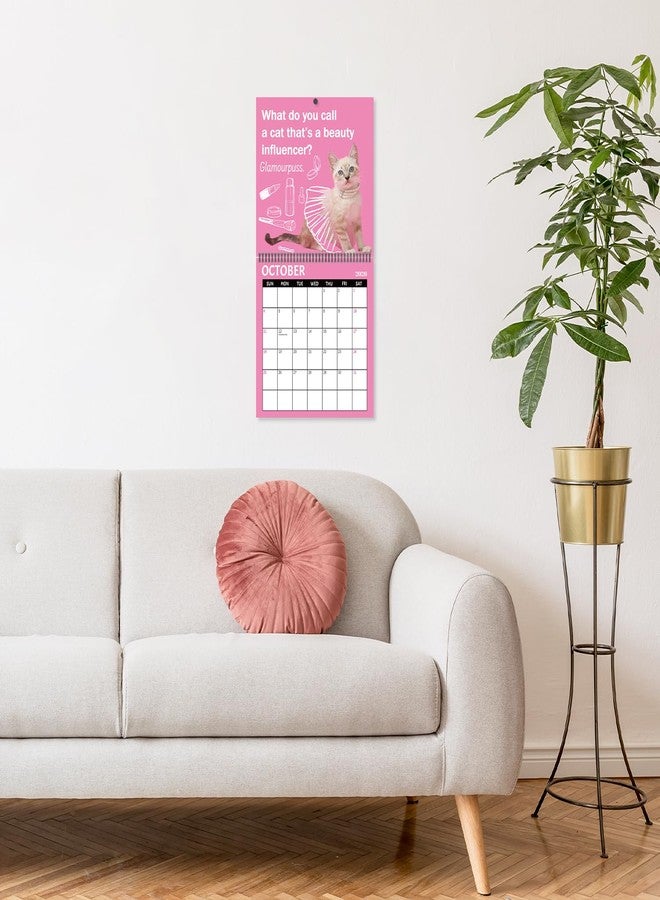 JAPBOR Funny Cat Joke Pun Calendar - 2PCS 2026 Cats Themed Wall Calendar, 12 Months Hanging Planner with Thick Paper, Animals Weekly Monthly Home Office Organizer for New Year Christmas Gifts (11" x 11") - Image 5