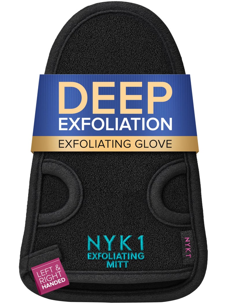 DEEP Exfoliation Body Exfoliating Glove for Dead Skin Removal 1 Glove NYK1 Exfolimitt Exfoliating Mitt for Smooth Healthy Glowing Skin Washable QuickDrying Gentle On Skin