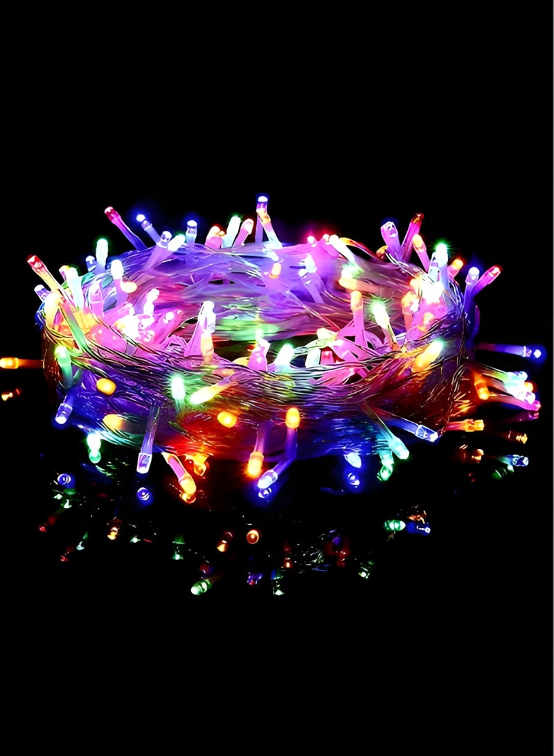 سلسلة أضواء LED فائقة السطوع للزينة، 300 مصباح | أضواء خرافية متعددة الألوان لزينة الديوالي والكريسماس وحفلات الزفاف والمنزل | سلسلة أضواء LED مقاومة للماء للاستخدام الداخلي والخارجي - Image 5