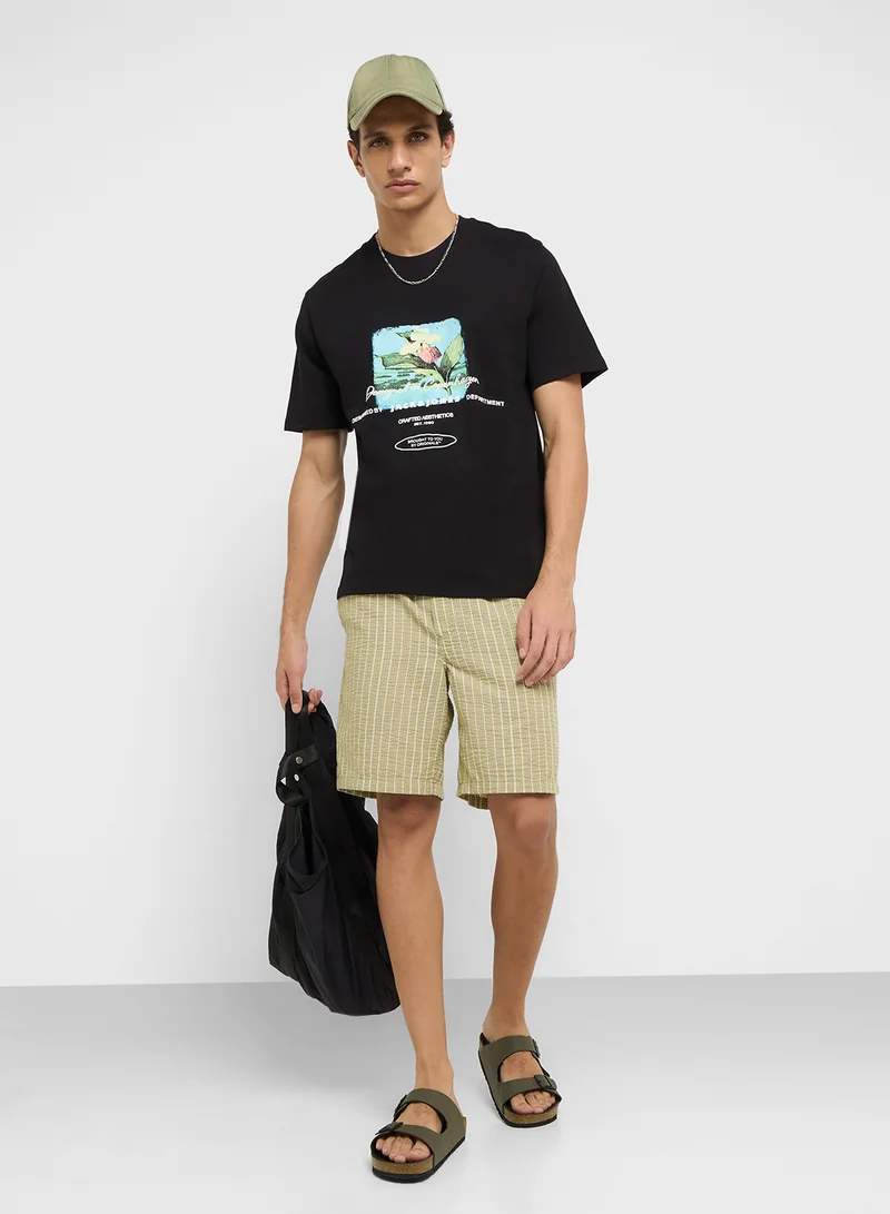 جاك اند جونز JPSTJAIDEN PALMA SEERSUCKER SHORT SRT