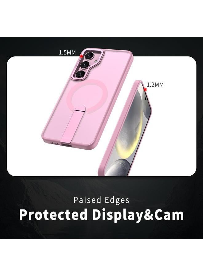 S-TOP Case For Samsung Galaxy S24 FE 5G Star Shine Series TPU + PC MagSafe Phone Case with Fold Holder - Image 4