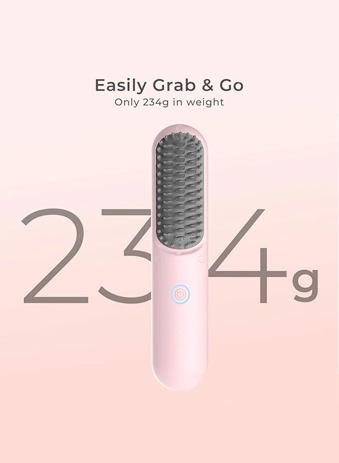 1-Piece Hair Straightening Brush with Integrated Comb Fast Heat Temperature Settings and Anti-Burn Perfect for Professional Home Salon - Image 3