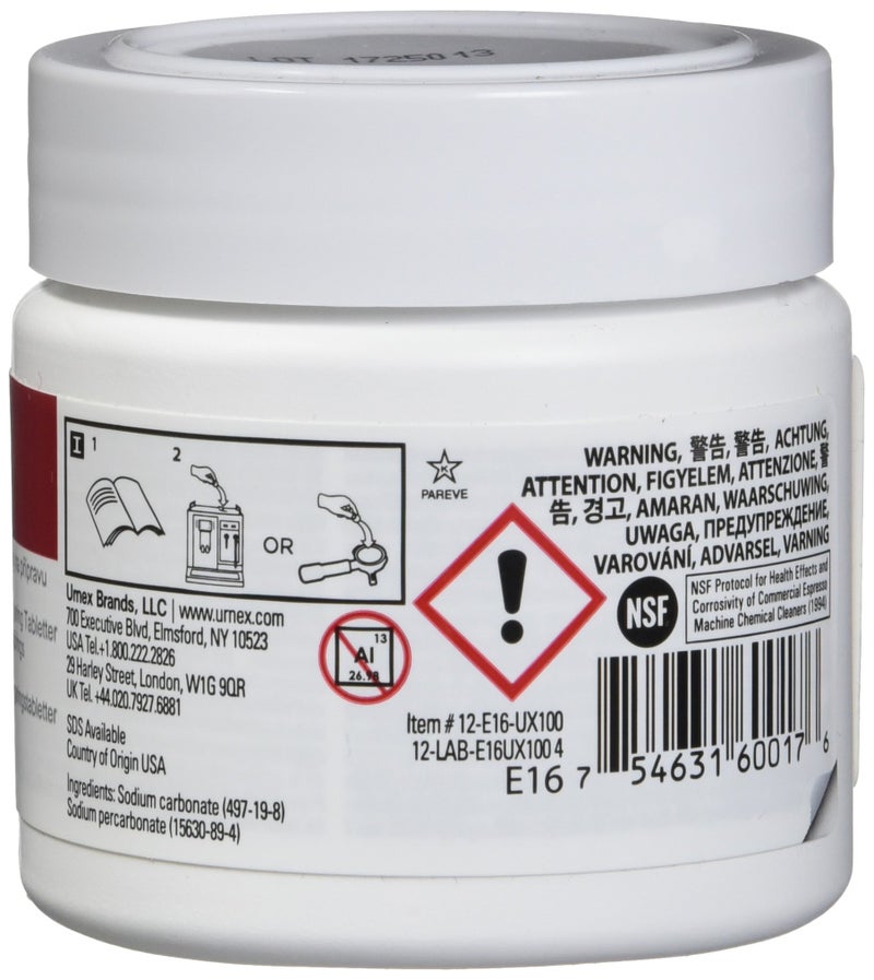 Urnex أقراص تنظيف ماكينة الإسبريسو أورنيكس كافيزا - 100 حبة - منظف ماكينة الإسبريسو الاحترافي للاستخدام من قبل الباريستا - Image 3