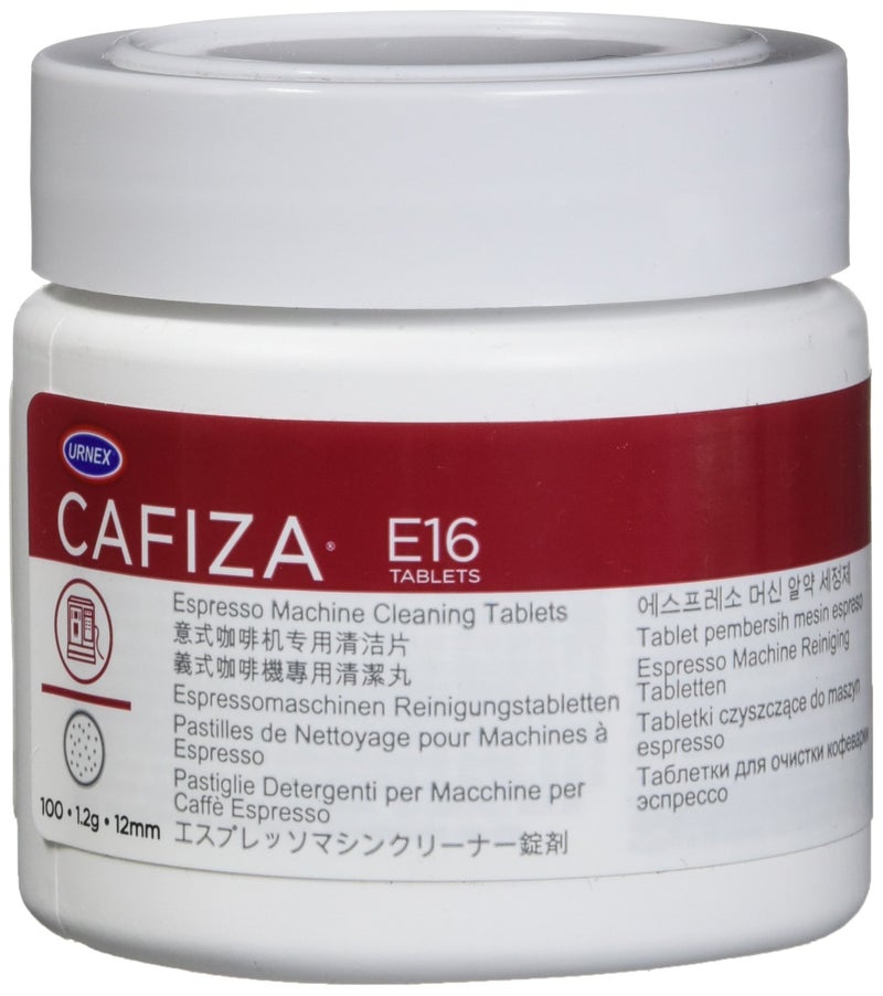 Urnex أقراص تنظيف ماكينة الإسبريسو أورنيكس كافيزا - 100 حبة - منظف ماكينة الإسبريسو الاحترافي للاستخدام من قبل الباريستا - Image 1