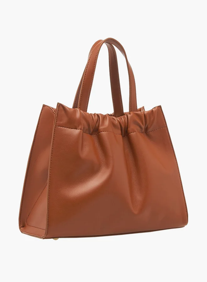 Celeste Buckle Detail Tote Bag with Adjustable Strap and Zip Closure