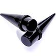 Body Candy Unisex Ear Gauges Stretching Kit Straight Tapers for Stretched Ears Black Acrylic Taper Set 5/8" - Image 2