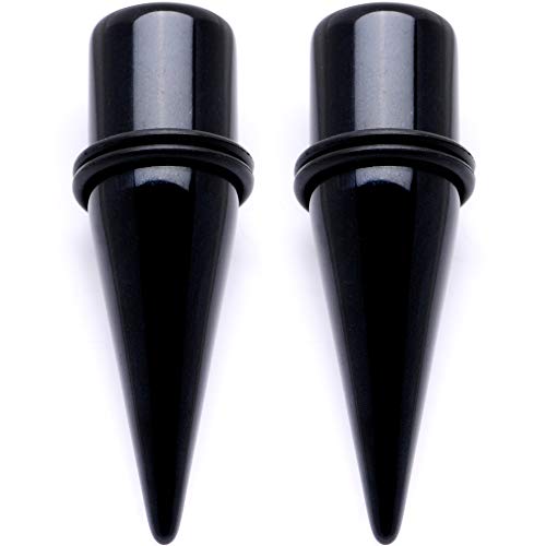 Body Candy Unisex Ear Gauges Stretching Kit Straight Tapers for Stretched Ears Black Acrylic Taper Set 5/8" - Image 5