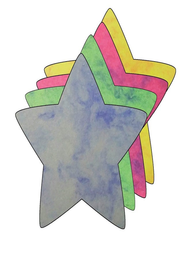 SHAPES ETC. Star Small Marble Assorted Color Creative Cut-Outs, 3" x 3", 31 Star Cutouts to a Package for Celebrations, Space Theme, Classroom Decor, Patriotic Crafts, Kids School Craft Projects - Image 1