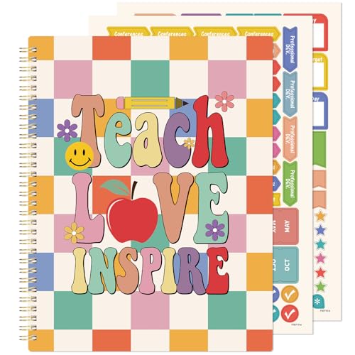Lortarl Teacher Planner - Undated Teacher Planner, 8.5" x 11", Lesson Plan Book With Stickers, Class Schedule, Weekly Calendar, Great for School - Image 1
