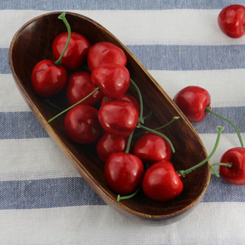 1pc Serving Tray Tea Table Snack Tray Storage Tray (Light Brown) - Image 1