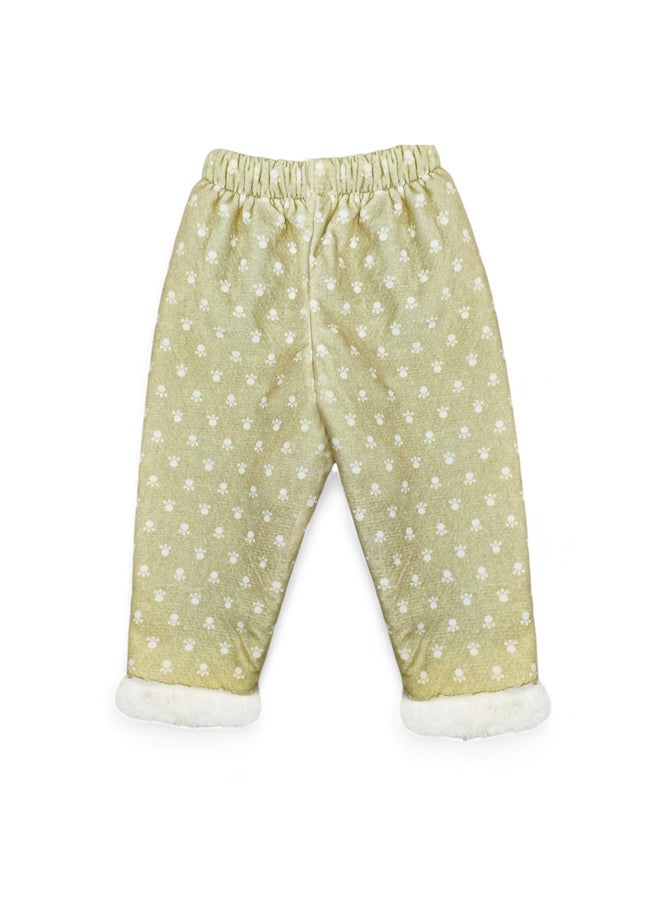 BabyShoora Three-piece baby set with fur inside, hood, pants + shirt + vest  - Image 3