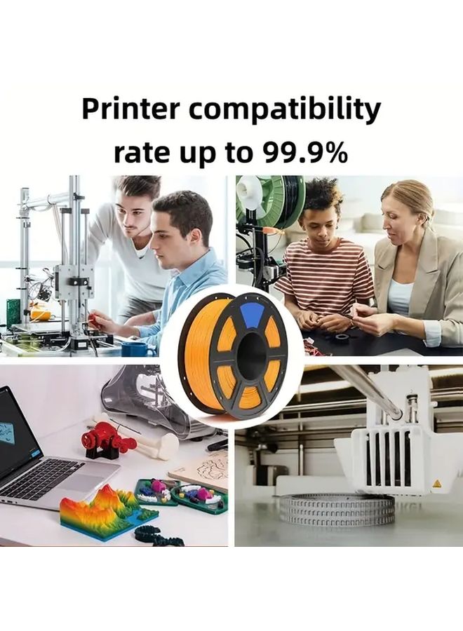 أبيض 2.2 رطل من خيوط PETG GF للطباعة ثلاثية الأبعاد بقطر 1.75 مم، دقة عالية، متينة، مرنة، قوية، مادة طباعة بتقنية FDM، تقليل الالتواء، تشطيب لامع، مناسبة لنماذج المجوهرات والنماذج الأولية DIY، متوافقة مع طابعات FDM ثلاثية الأبعاد. - Image 3