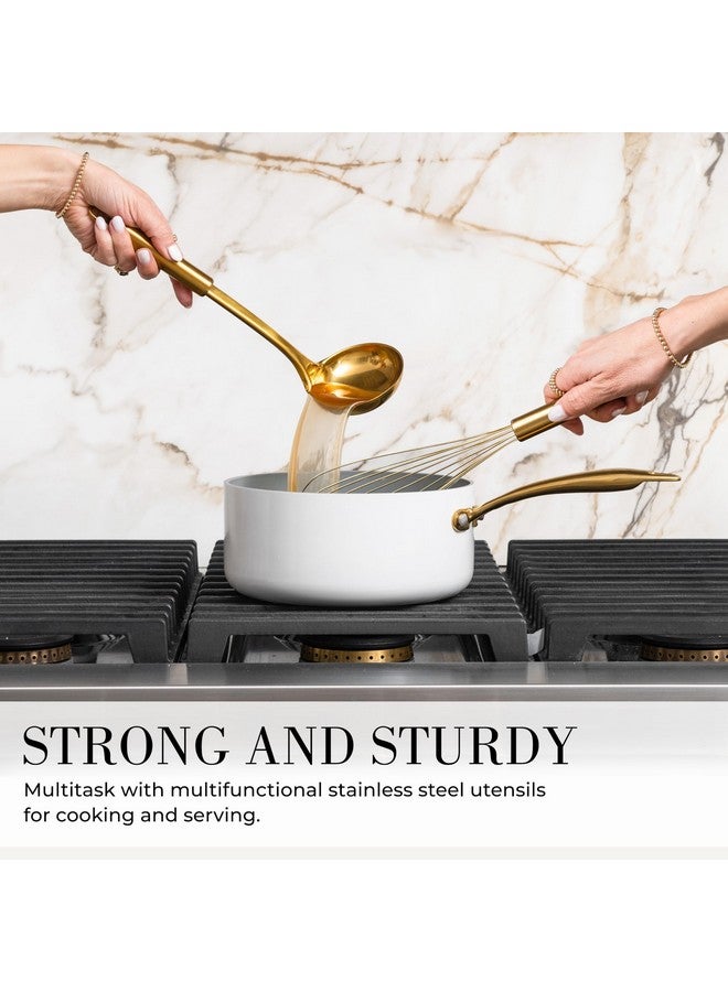 styled settings Black and Gold Kitchen Utensils Set - 7-Piece Silicone Cooking Tools with Gold Utensil Holder for Nonstick Cookware and Modern Kitchens - Stylish Luxury Kitchen Accessories - Image 5