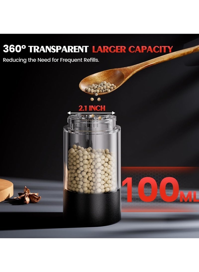 طقم مطحنة التوابل والفلفل 2 قطعة ، شحن USB ، مطحنة فلفل مع حامل أوتوماتيكي ، خشونة قابلة للتعديل ، أداة توابل للمطبخ ، غرفة الطعام أو الهدايا - Image 4