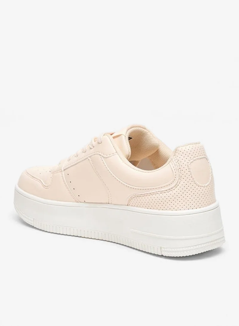 Lee Cooper Women's Logo Detail Sneakers with Lace-Up Closure