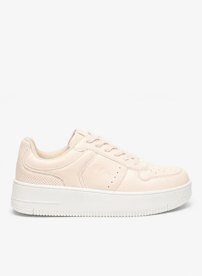Lee Cooper Women's Logo Detail Sneakers with Lace-Up Closure