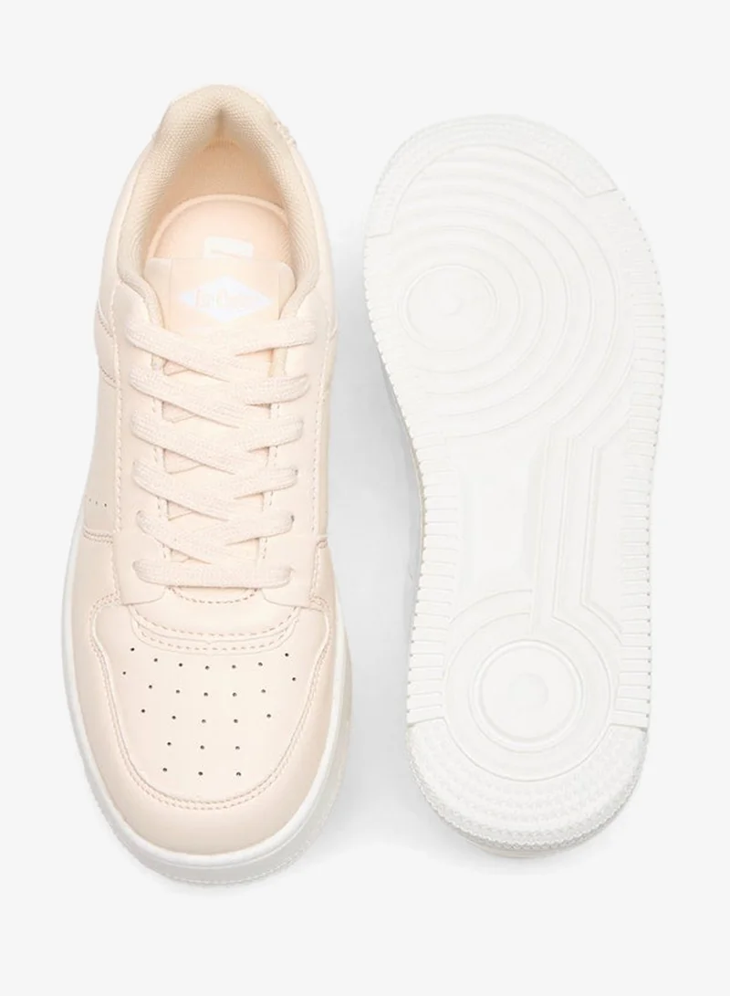 Lee Cooper Women's Logo Detail Sneakers with Lace-Up Closure