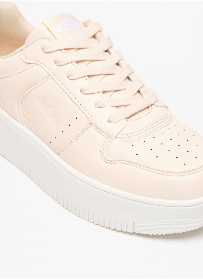 Lee Cooper - Women's Logo Detail Sneakers with Lace-Up Closure - Image 1