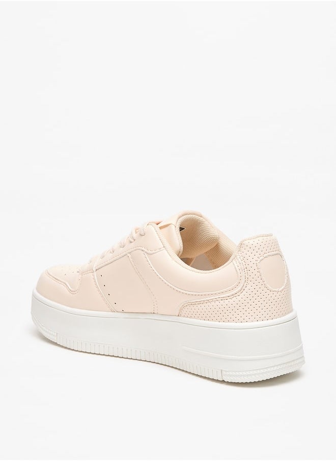 Lee Cooper - Women's Logo Detail Sneakers with Lace-Up Closure - Image 1