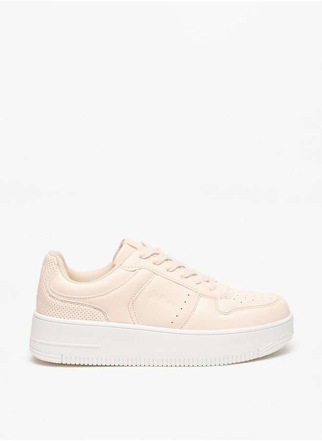 Lee Cooper - Women's Logo Detail Sneakers with Lace-Up Closure - Image 1