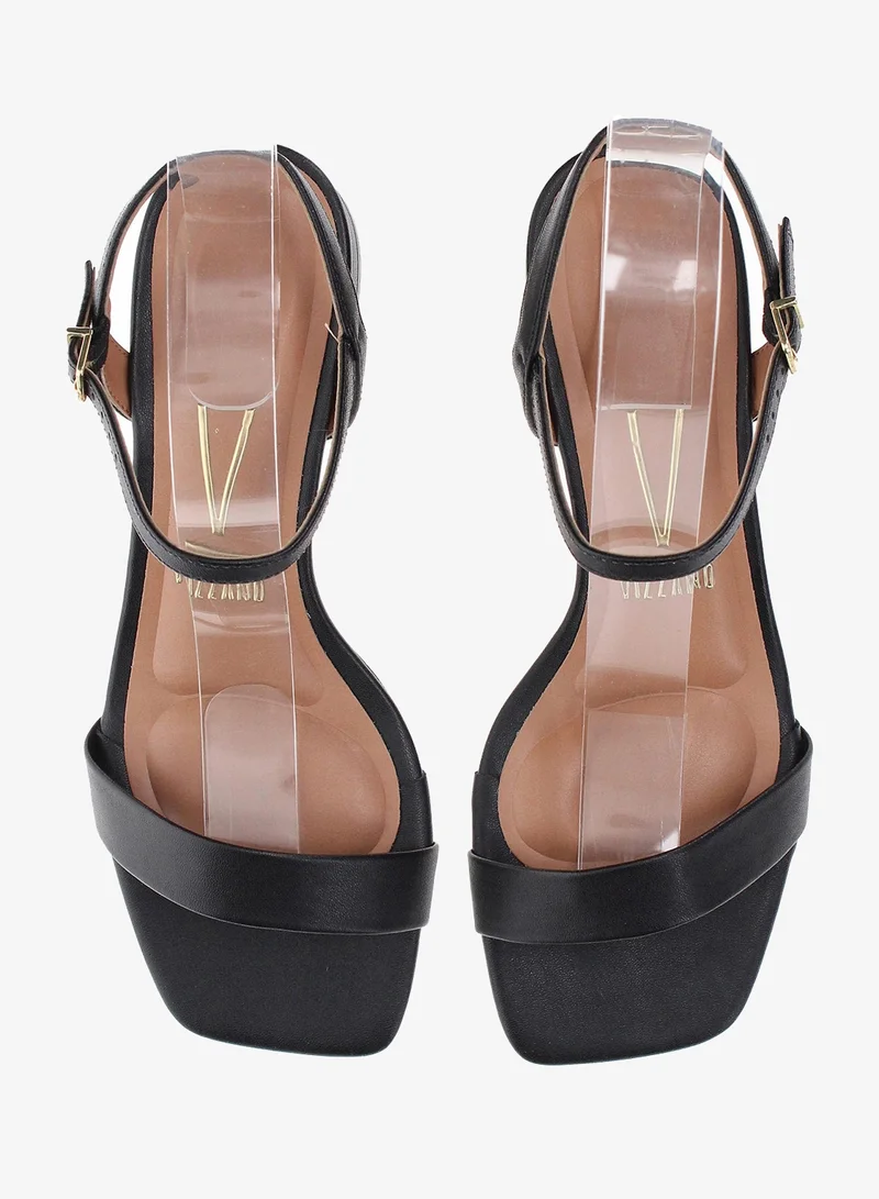 VIZZANO Black Low Heel Sandals for Women – Stylish & Comfortable Everyday Footwear for Women | Best Price UAE