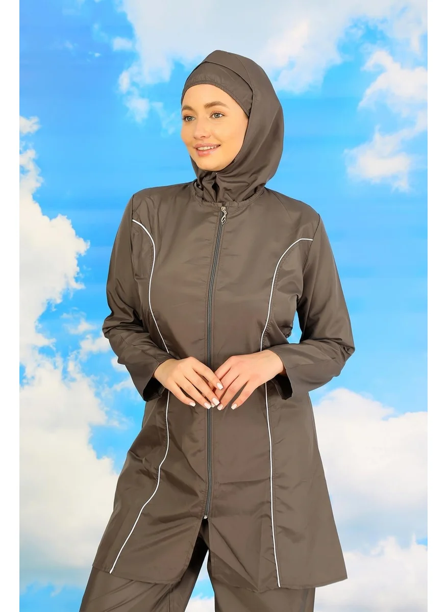 اكبينيز Women's Full Hijab Smoked Swimsuit 31060