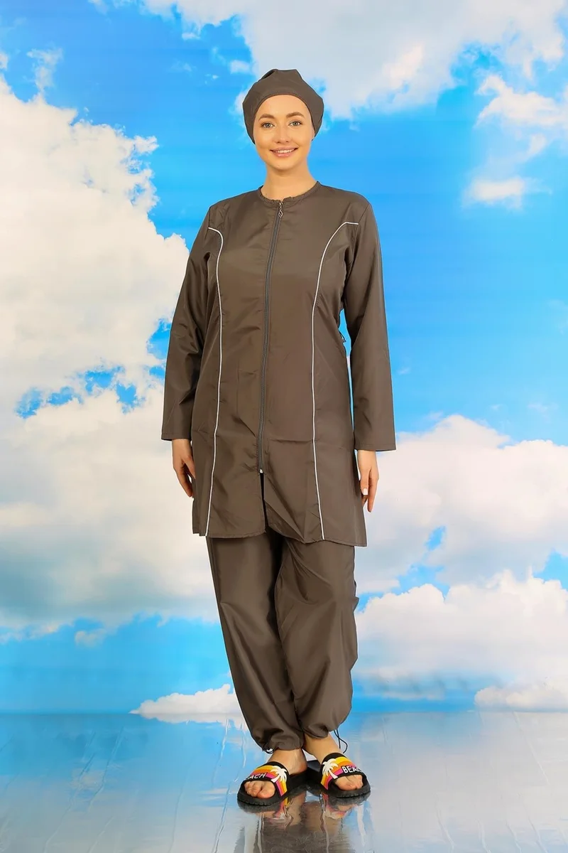 اكبينيز Women's Full Hijab Smoked Swimsuit 31060