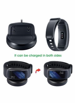 Y&D Charger for Gear Fit 2, Replacement USB Charging Dock Cradle Cable Samsung Fit2 Pro SM-R365 SM-R360 (Black)  - Image 3