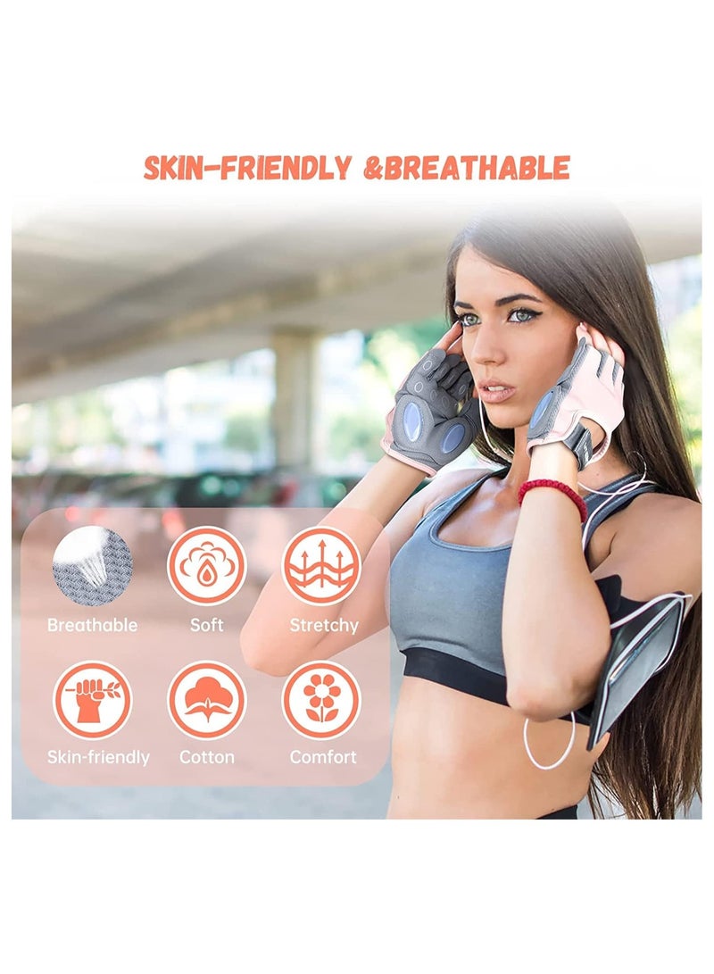 Bukela Women's Gym Weightlifting Workout Gloves, Padded Extra Grip Palm Protection, Breathable, Suitable for Weightlifting, Training, Fitness, Cycling, Hanging, Pull-ups - Image 2