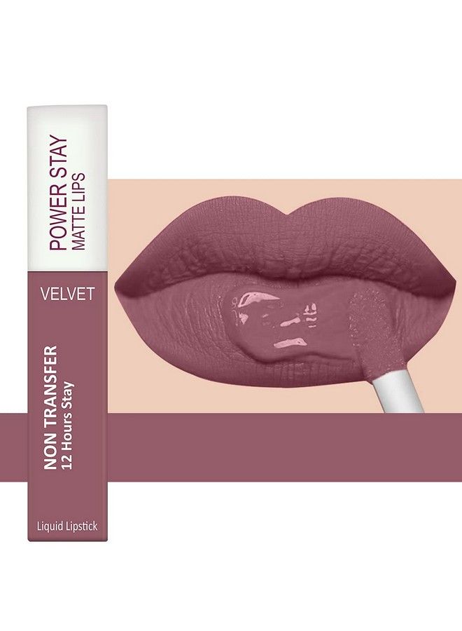 FORSURE Liquid Matte Lipstick Waterproof Power Stay Lipstick Combo (Upto 12 Hrs Stay) (Mauve Matte Deep Red) - Image 3