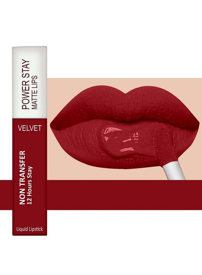 FORSURE Liquid Matte Lipstick Waterproof Power Stay Lipstick Combo (Upto 12 Hrs Stay) (Mauve Matte Deep Red) - Image 4