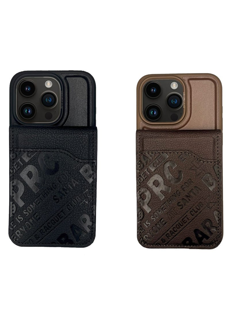 SANTA BARBARA POLO & RACQUET CLUB - Timothy Genuine Leather Wallet Case for iPhone 15 Pro Max – Premium 2-in-1 Detachable Magnetic Wallet with Card Holder, Money Clipper, and Kickstand – Ultra Slim Protective Luxury Leather Case – Black - Image 1