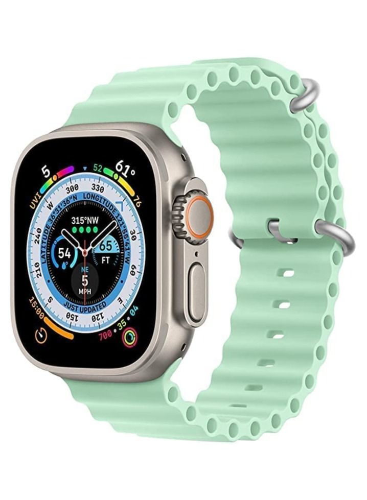 Sport New Silicone Band Compatible with Apple Watch Ultra Ocean 42/44/45/49mm Strap for iWatch Series Ultra 8 7 6 5 SE - Image 1